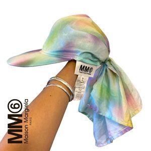 mm6 maison margiela y2k vapor wave pastel rainbow fruits kawaii handkerchief cap